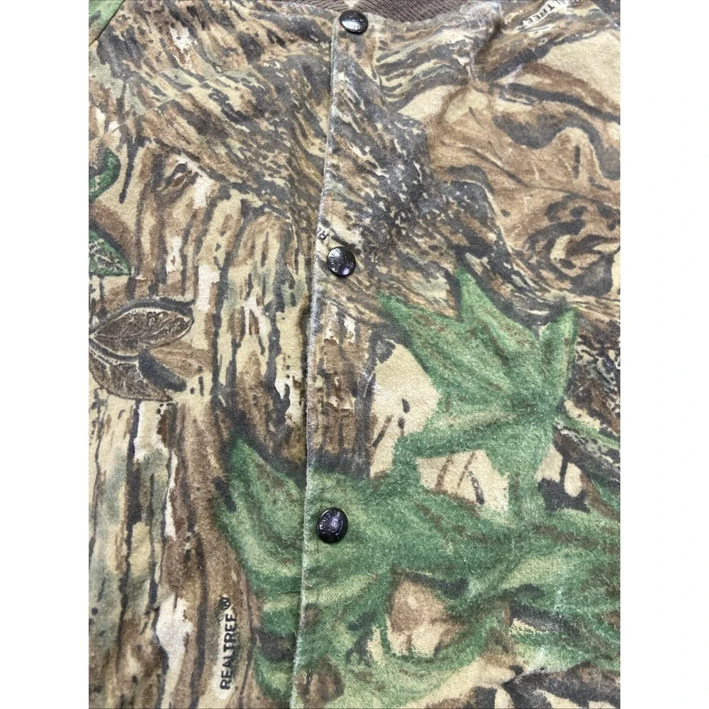 Vintage Rattlers Brand Jacket Mens XXL Realtree Camo Bomber 90s Hunting Outdoors